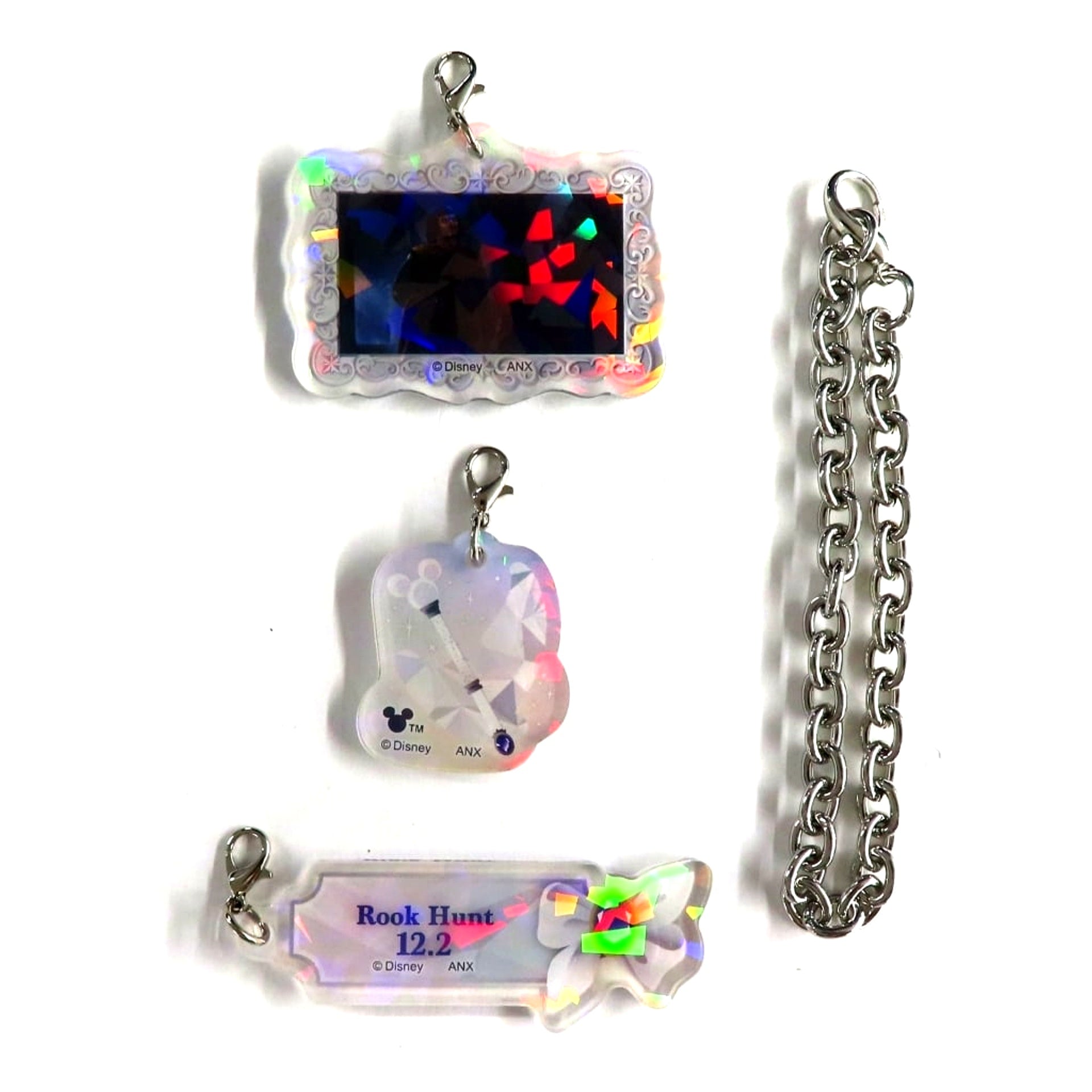 Rook Hunt Disney Twisted-Wonderland Hologram Acrylic Charm with Chain Rook Birthday [USED]