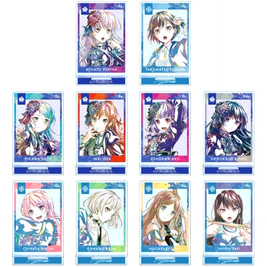 Set of 10 BanG Dream! Girls Band Party! Trading Ani-Art 5th Acrylic Stand Ver.D [USED]