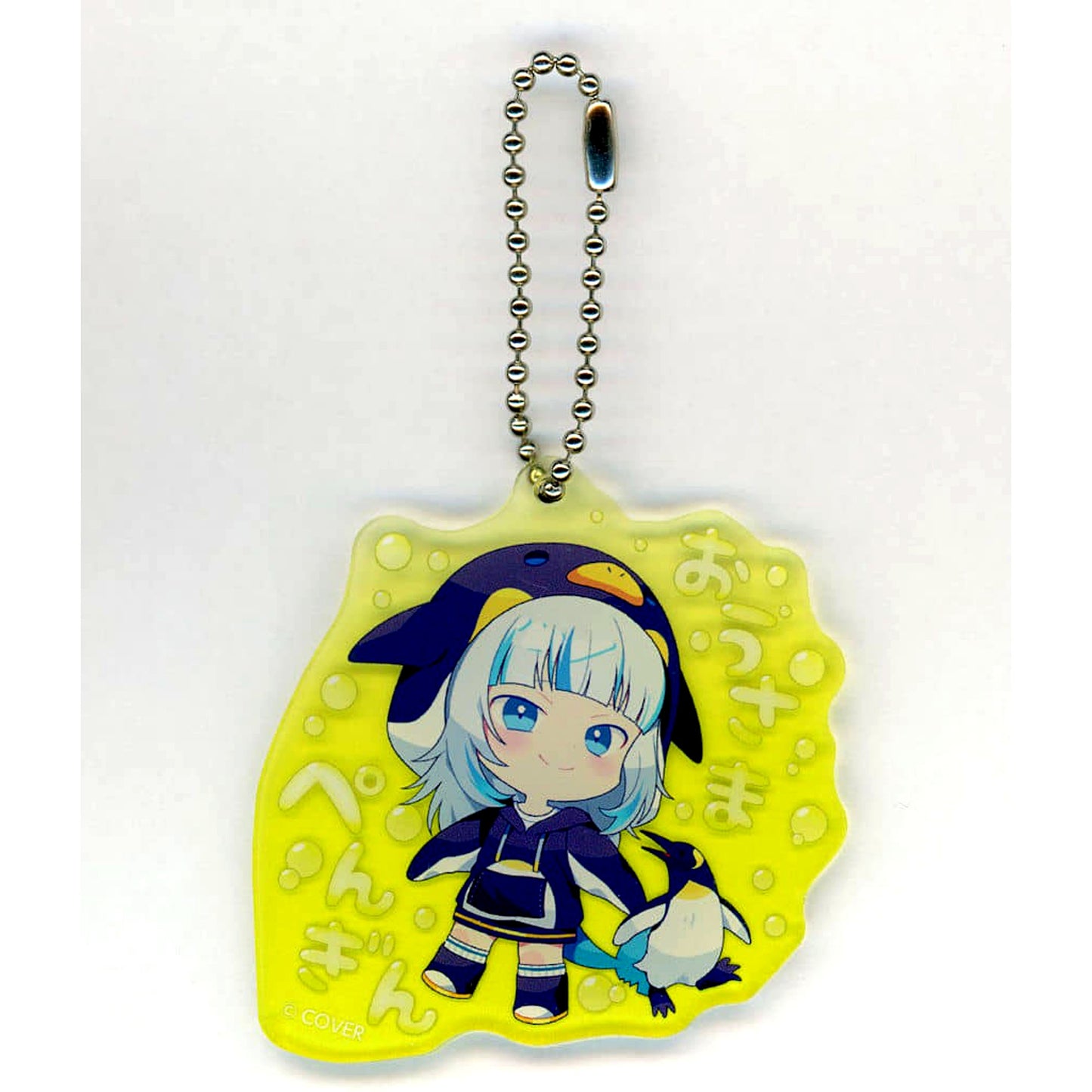 Virtual YouTuber hololive English Gawr Gura and King Penguin Sendai Umino-Mori Aquarium Gurarium in Sendai Umino-Mori Aquarium Acrylic Keychain [USED]
