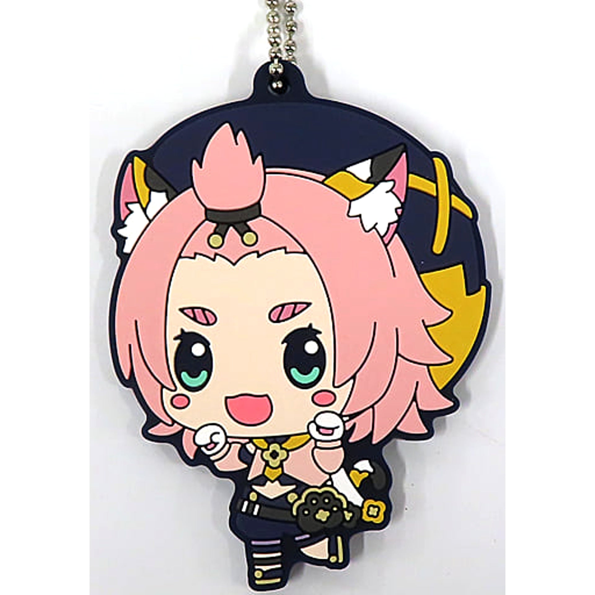 Genshin Diona Ichiban Kuji Rubber Keychain Chokonokko Prize H Keychains [USED]