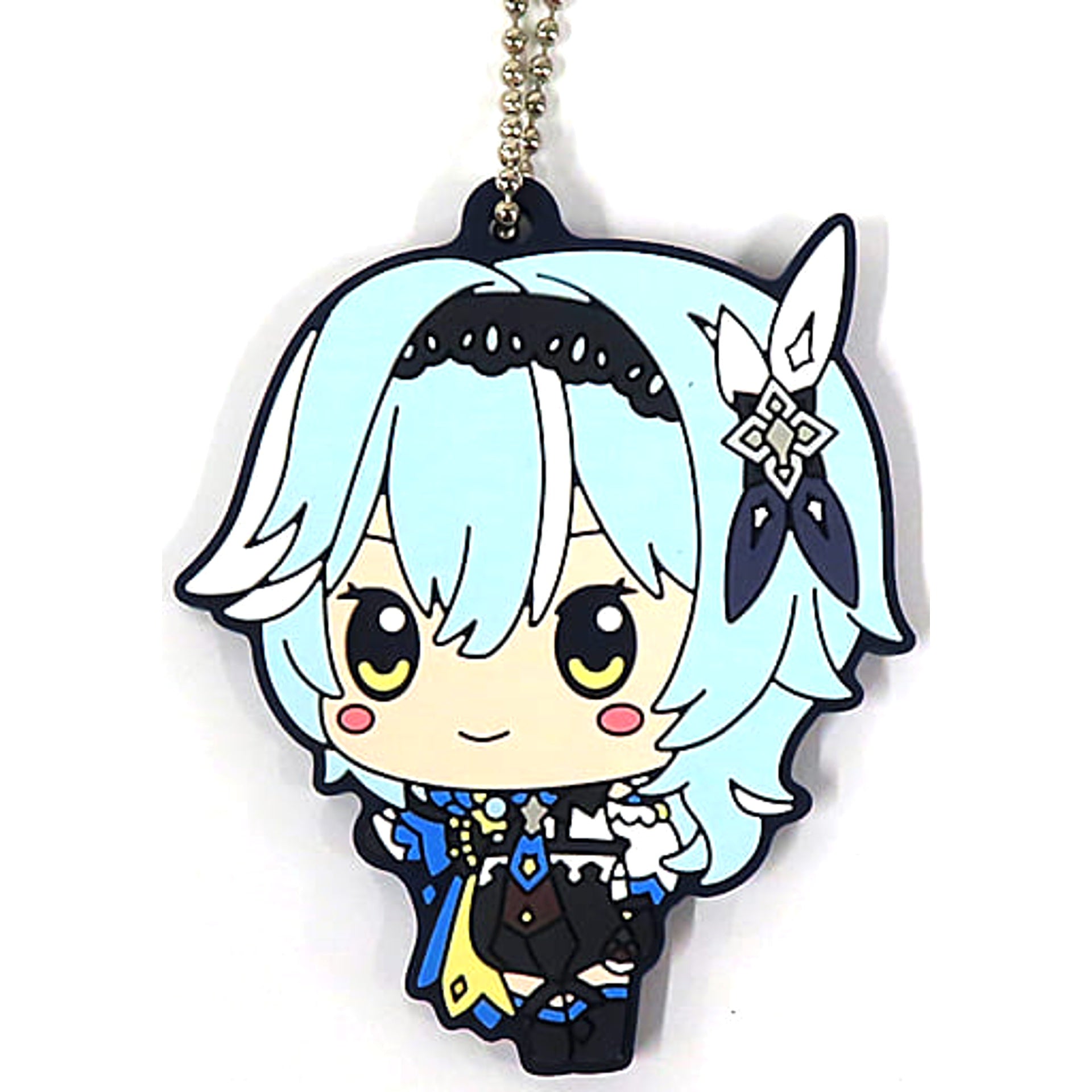 Genshin Eula Ichiban Kuji Rubber Keychain Chokonokko Prize H Keychains [USED]