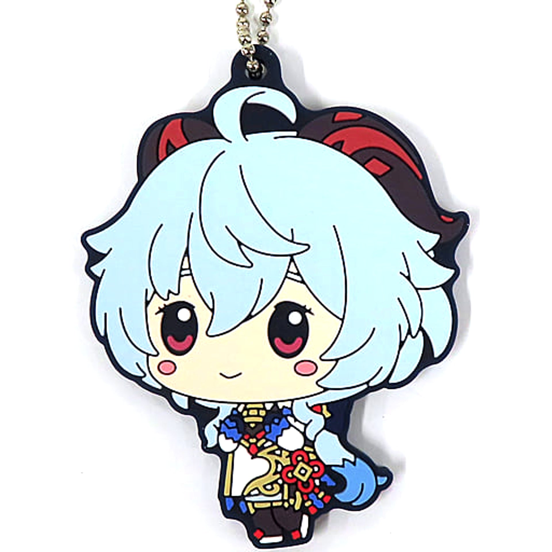 Genshin Ganyu Ichiban Kuji Rubber Keychain Chokonokko Prize H Keychains [USED]