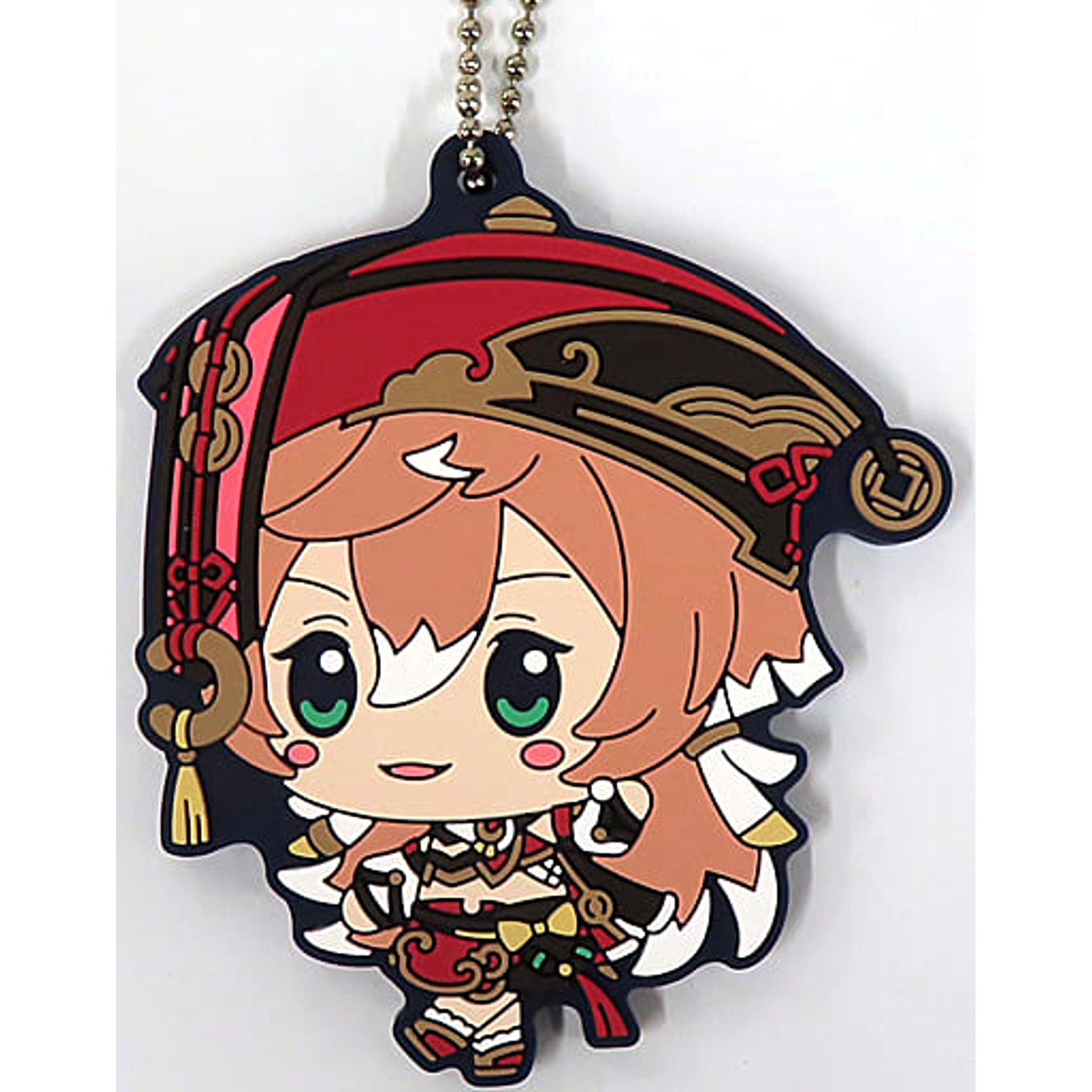 Genshin Yanfei Ichiban Kuji Rubber Keychain Chokonokko Prize H Keychains [USED]