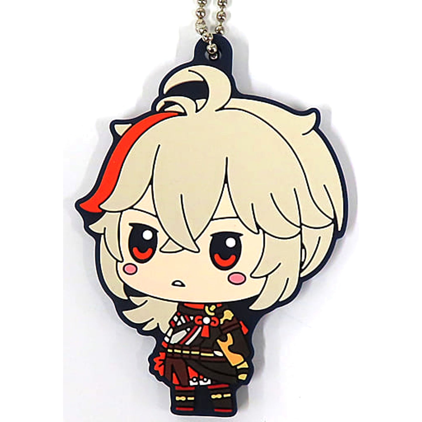 Genshin Kaedehara Kazuha Ichiban Kuji Rubber Keychain Chokonokko Prize H Keychains [USED]