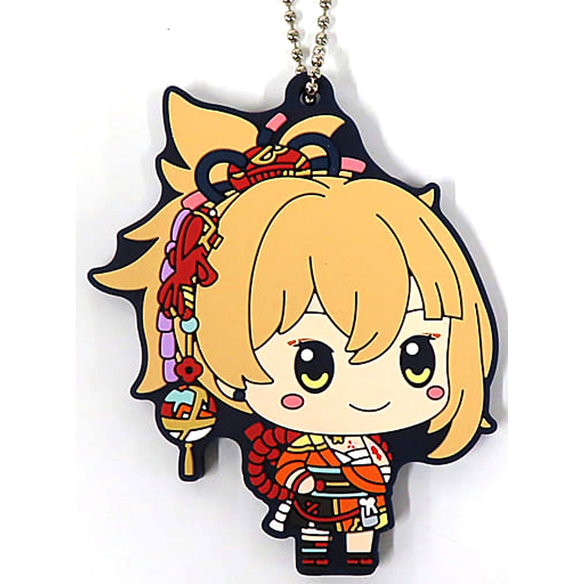 Genshin Yoimiya Ichiban Kuji Rubber Keychain Chokonokko Prize H Keychains [USED]