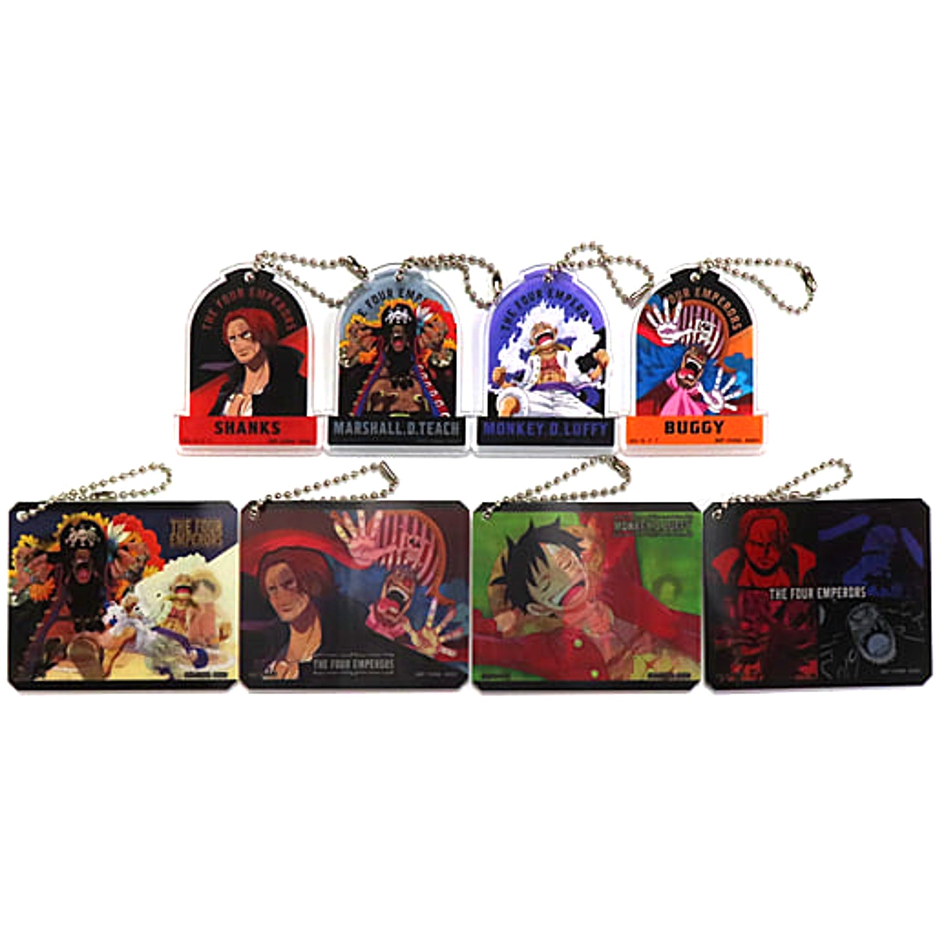 One Piece Shanks & Others All 8 Types Set Ichiban Kuji New Four Emperors Acrylic Charms Prize G Charm [USED]