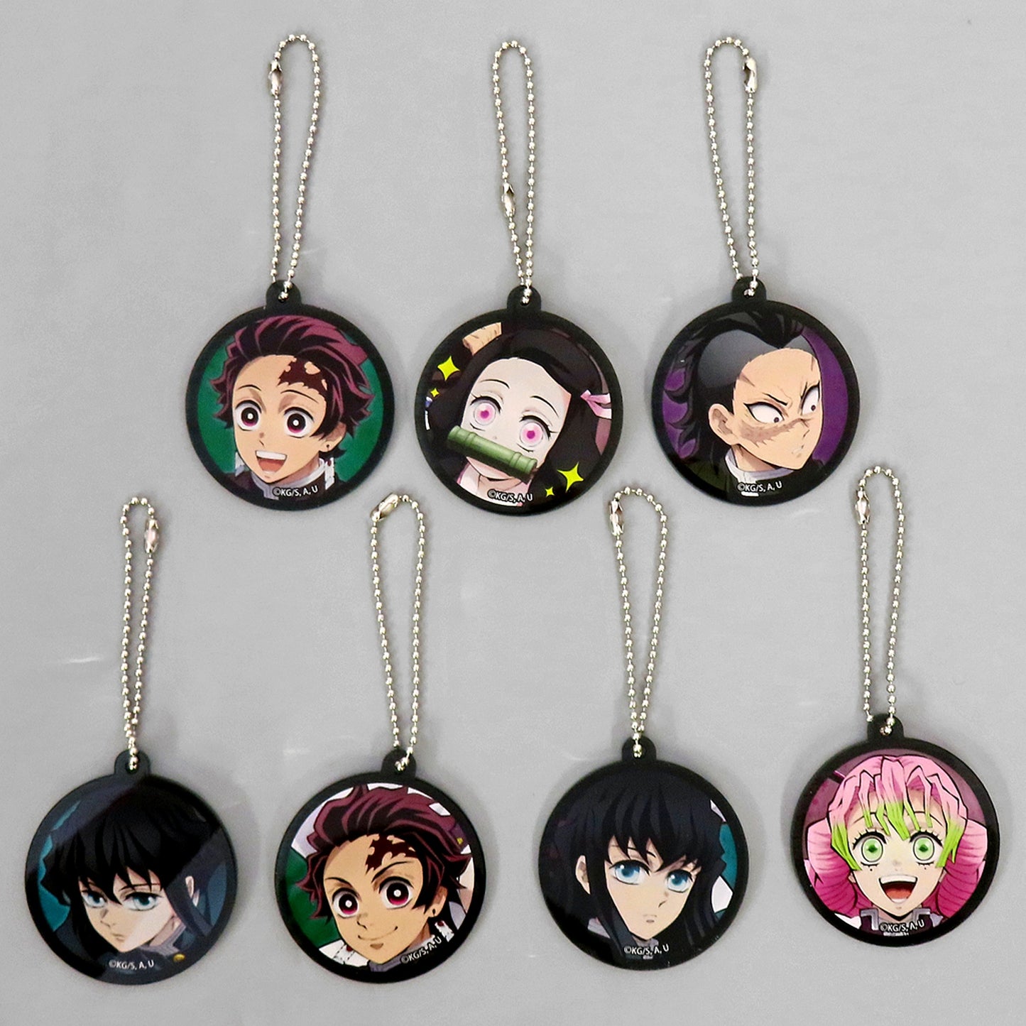Set of 7 Demon Slayer Acrylic Keychain Collection A [USED]