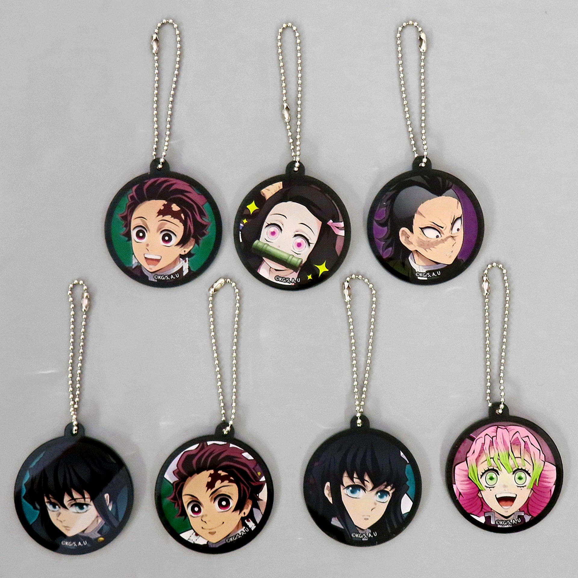 Set of 7 Demon Slayer Acrylic Keychain Collection A [USED]