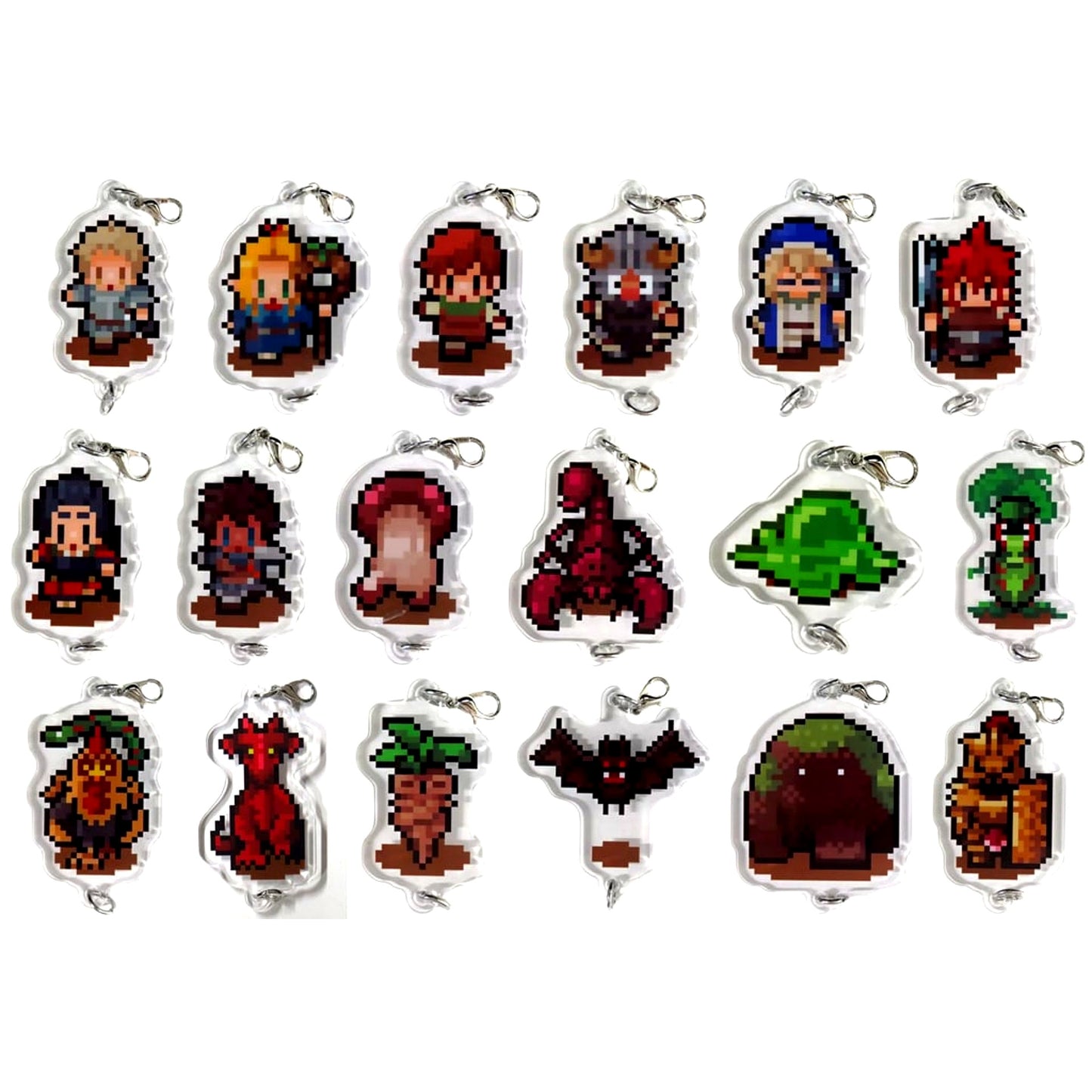 Set of 18 Delicious in Dungeon The Movie Connecting Pixel Art Acrylic Charm Theater Goods [USED]