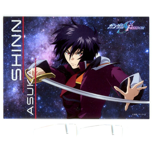Shinn Asuka Mobile Suit Gundam SEED FREEDOM Acrylic Board THE EXPERIENCE Kira Yamato Ikimasu! Hasshin Throttle Roulette! Prize S Strike Freedom [USED]