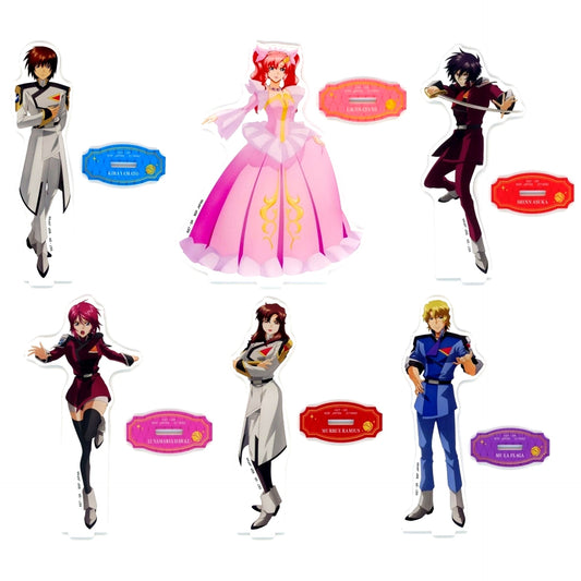 Set of 6 Mobile Suit Gundam SEED FREEDOM Stand-attached Acrylic Plate vol.1 THE EXPERIENCE x Namco Campaign [USED]