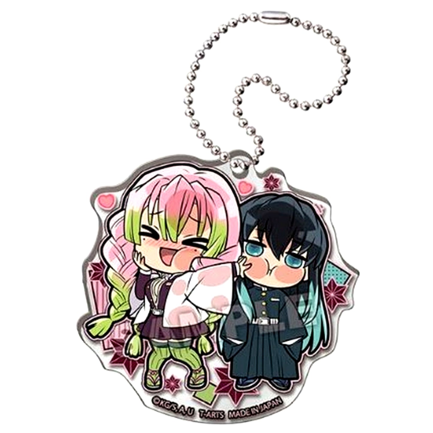 Mitsuri Kanroji & Muichiro Tokito Demon Slayer Pita! Deforme Pair Acrylic Keychain [USED]