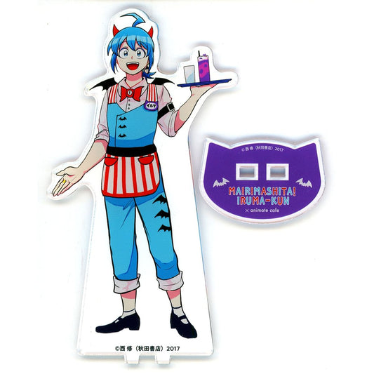 Suzuki Iruma Big Acrylic Stand Welcome to Demon School! Iruma-kun x Makai no Shuyaku wa Wareware da! x animate cafe [USED]