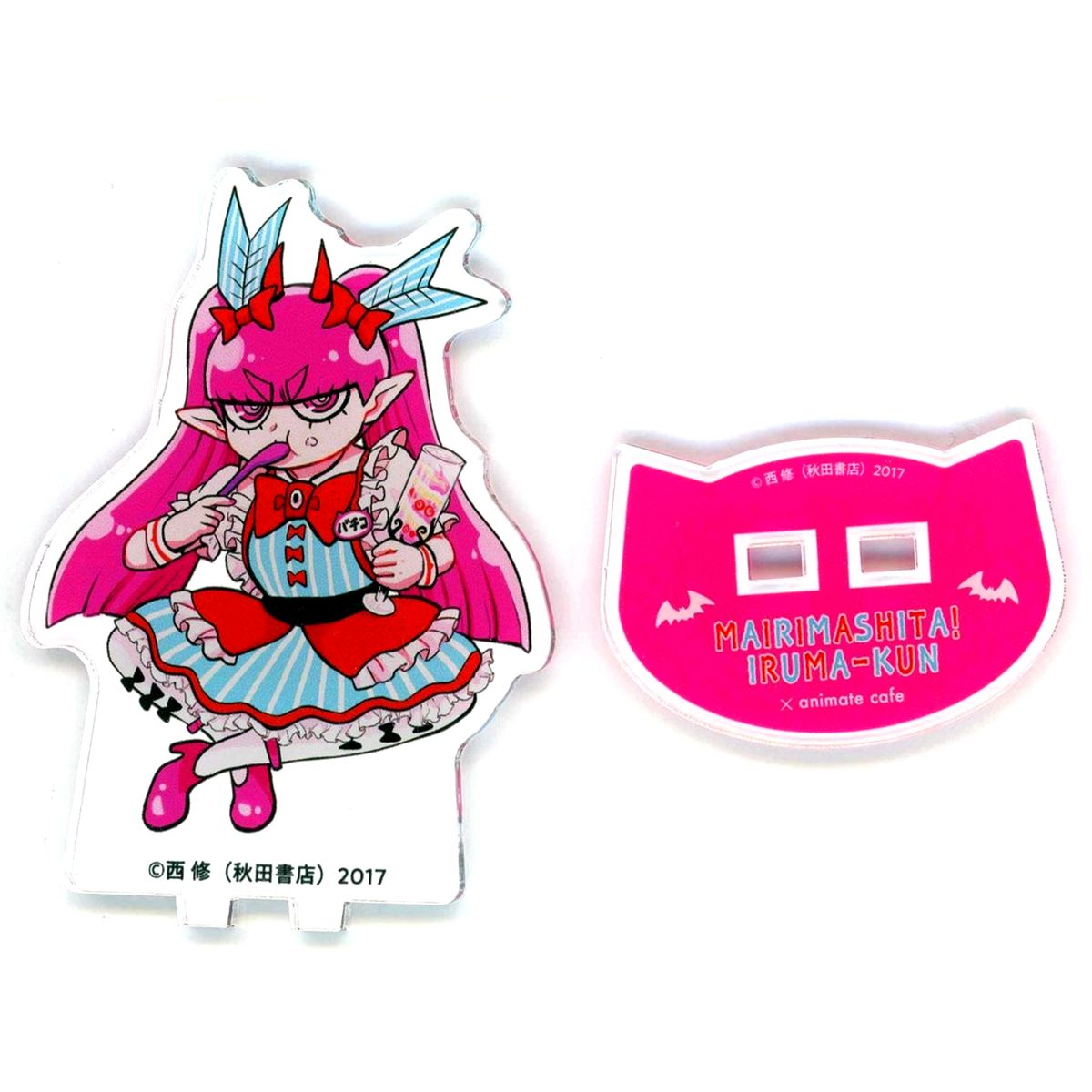 Barbatos Bachiko Big Acrylic Stand Welcome to Demon School! Iruma-kun x Makai no Shuyaku wa Wareware da! x animate cafe [USED]