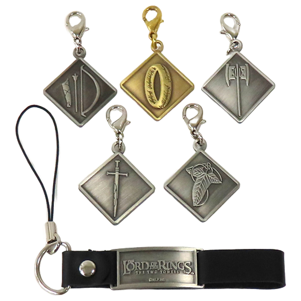 The Lord of the Rings The Two Towers Soldiers Motif Mascot Set Ps Software 1st Limited Benefit Set of 5 Keychains [USED]