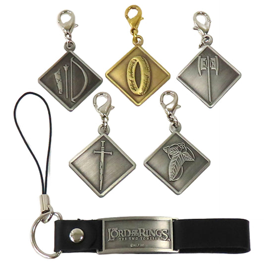 The Lord of the Rings The Two Towers Soldiers Motif Mascot Set Ps Software 1st Limited Benefit Set of 5 Keychains [USED]