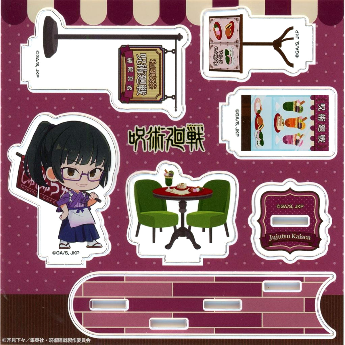 Maki Zenin Mini Acrylic Diorama Jujutsu Kaisen Season 2 x TOWER RECORDS CAFE Part 2 Shibuya Incident [USED]