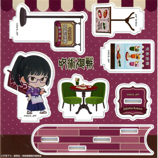 Maki Zenin Mini Acrylic Diorama Jujutsu Kaisen Season 2 x TOWER RECORDS CAFE Part 2 Shibuya Incident [USED]