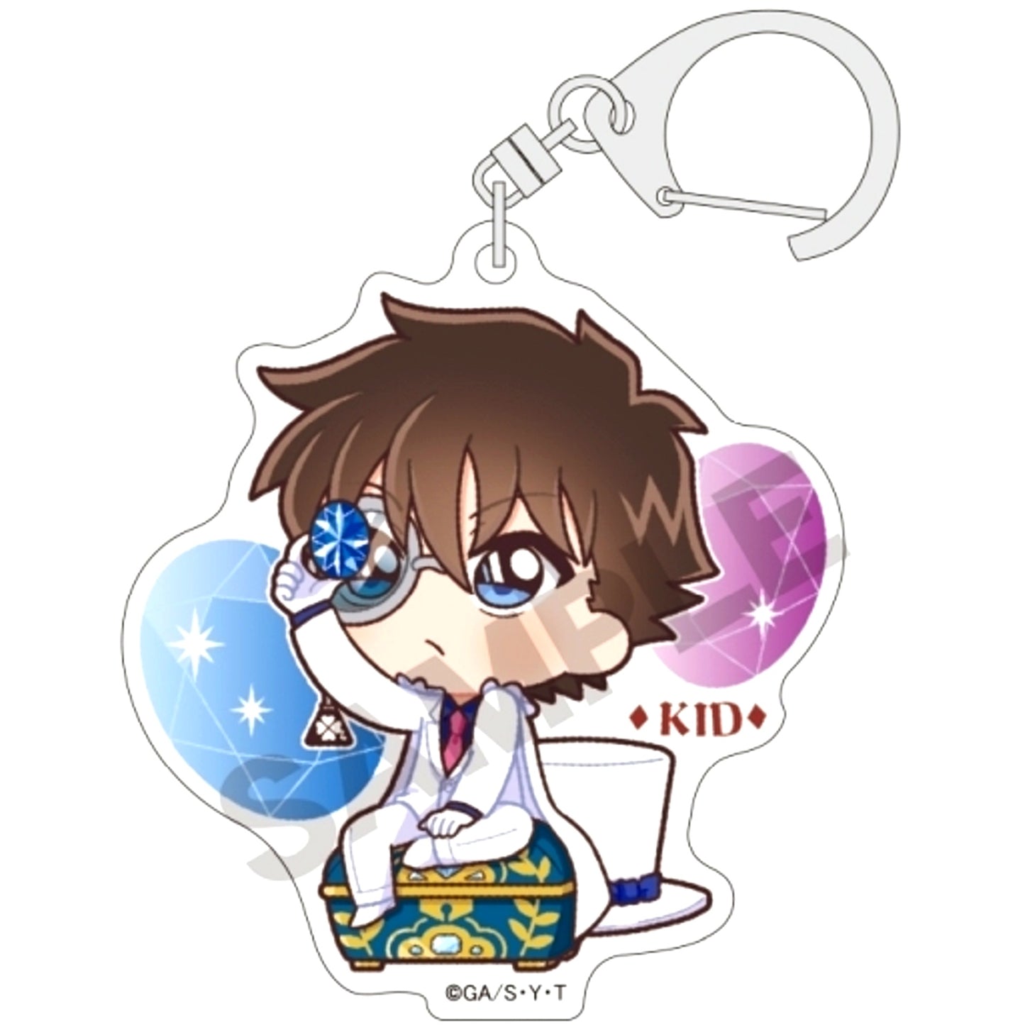 Kaito Kid Detective Conan Trading Acrylic Keychain Jewel [USED]
