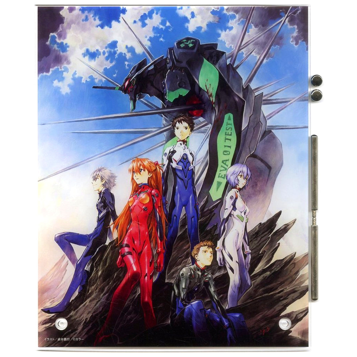 Vol. 14 Cover Illustration S-1 Prize Acrylic Panel Kujibikido Yoshiyuki Sadamoto Neon Genesis Evangelion Online Kuji [USED]