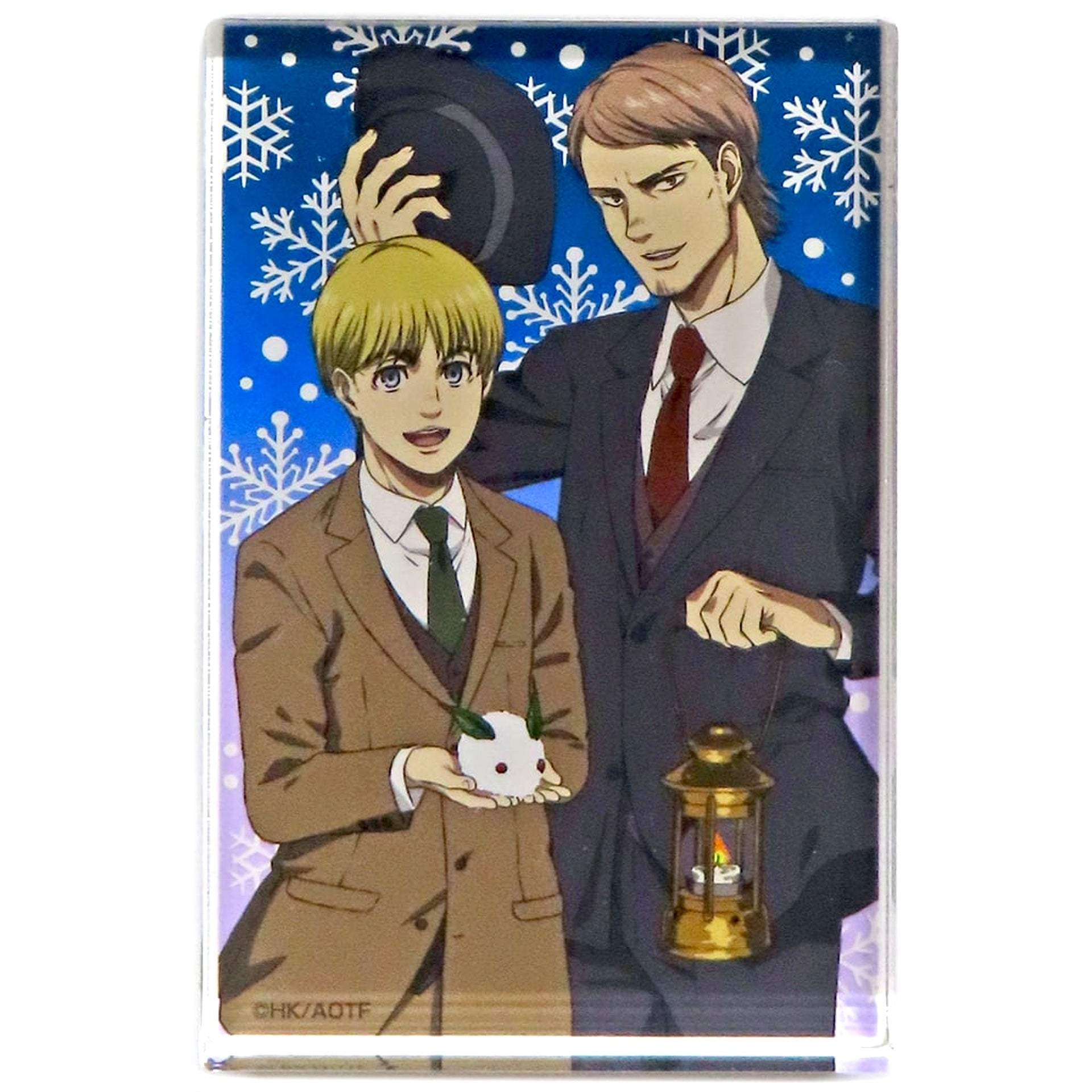 Armin Arlert & Jean Kirstein Attack on Titan The Final Season x Don Quijote Winter Ver. Illustration Acrylic Block Collection [USED]