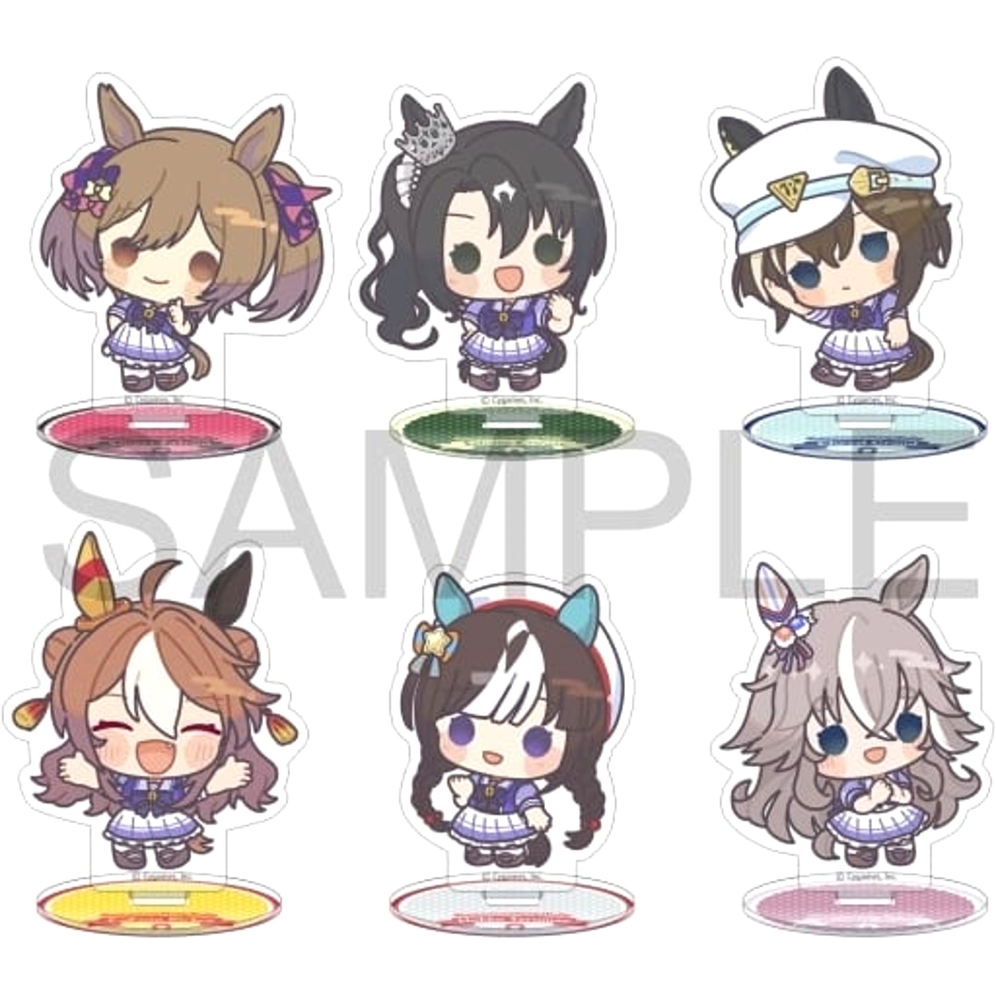 Umamusume: Pretty Derby Smart Falcon & Others All 6 Types Set Mini Acrylic Stand Collection Vol.5 Acrylic Stands [USED]