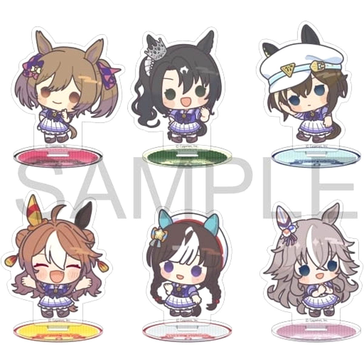 Umamusume: Pretty Derby Smart Falcon & Others All 6 Types Set Mini Acrylic Stand Collection Vol.5 Acrylic Stands [USED]