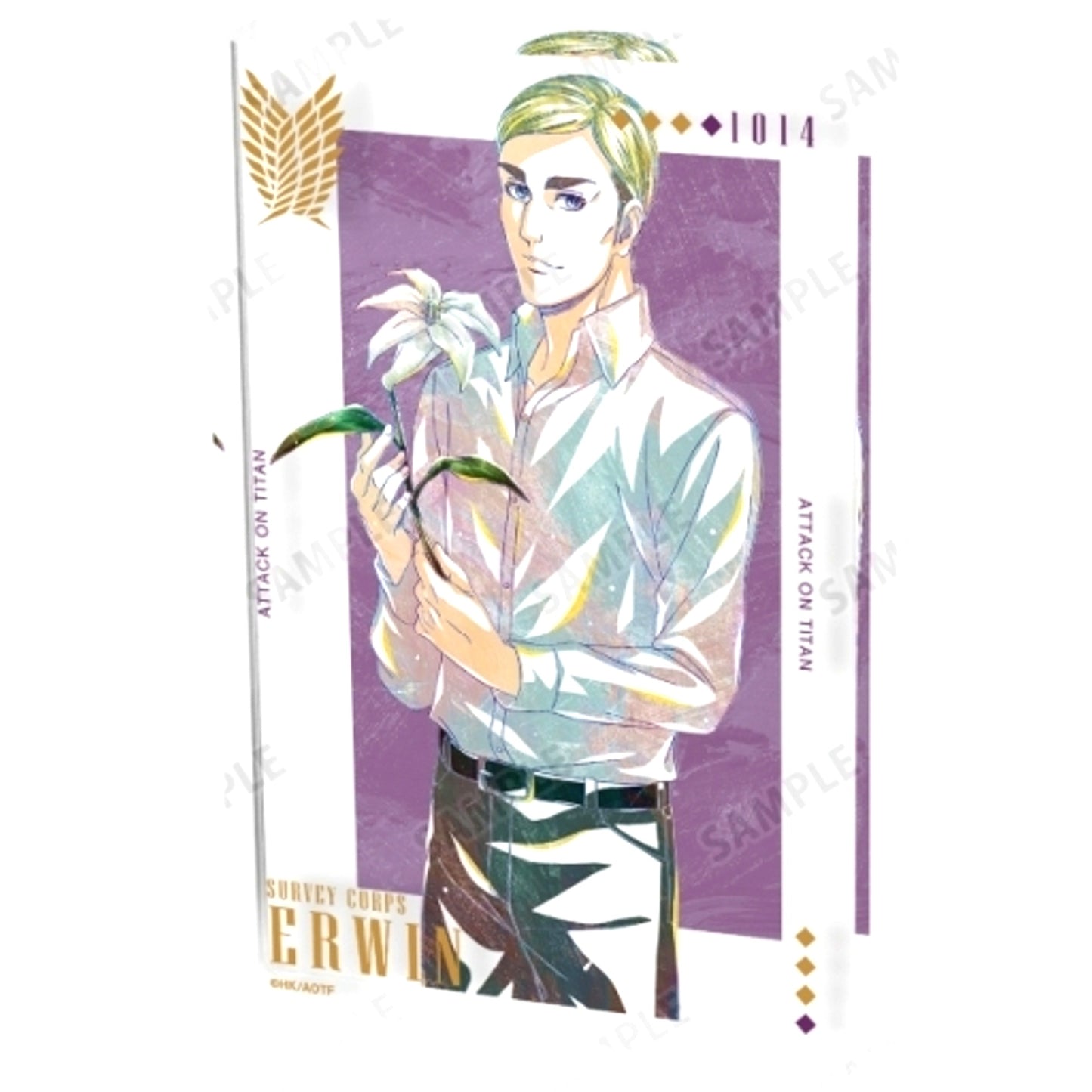 Erwin Smith Flower Shop Ver. Attack on Titan Illustration Ani-Art Acrylic Block [USED]
