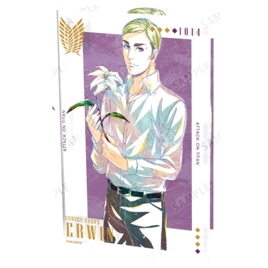 Erwin Smith Flower Shop Ver. Attack on Titan Illustration Ani-Art Acrylic Block [USED]