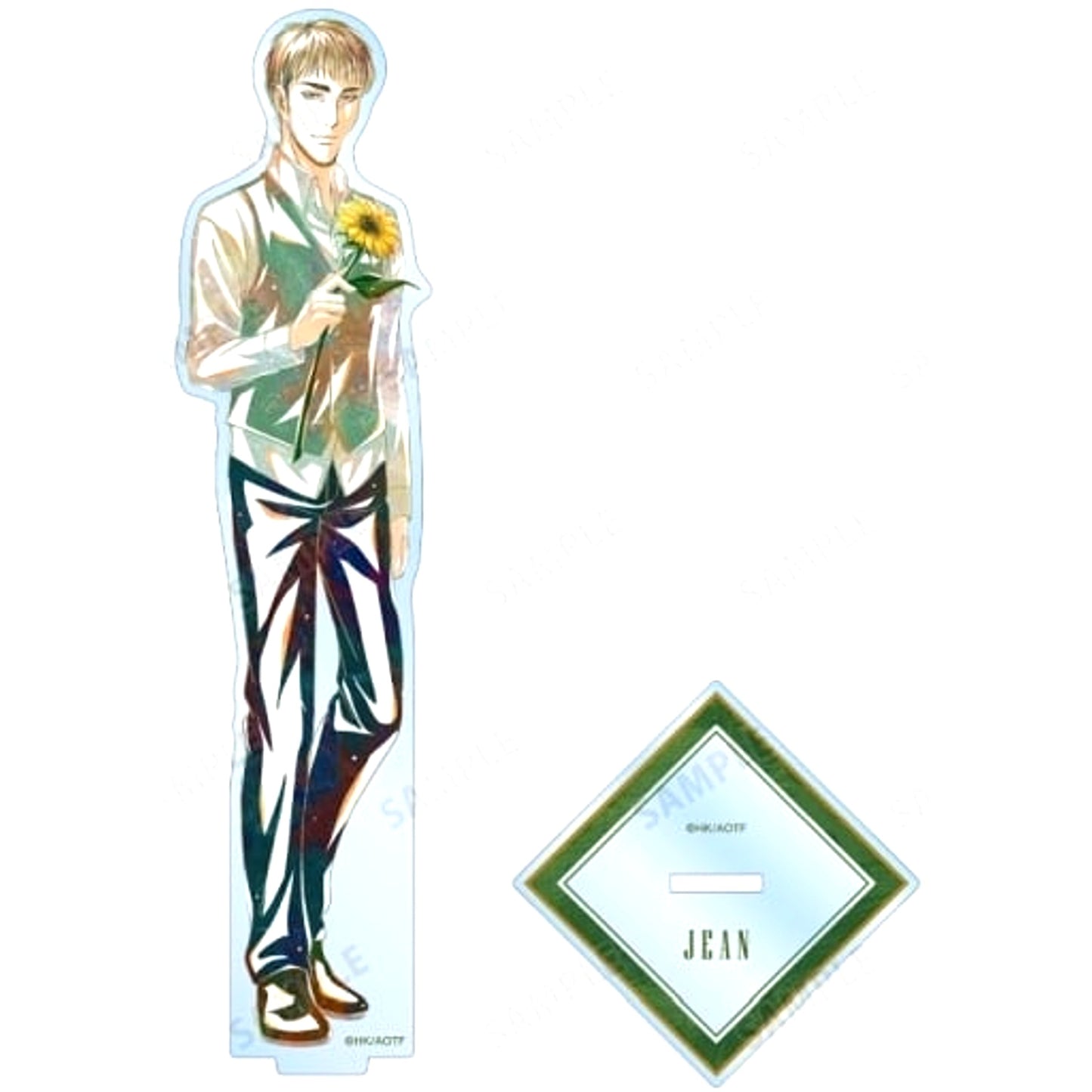 Jean Kirstein Attack on Titan Flower Shop Ver. Drawn Ani-Art BIG Acrylic Stand [USED]