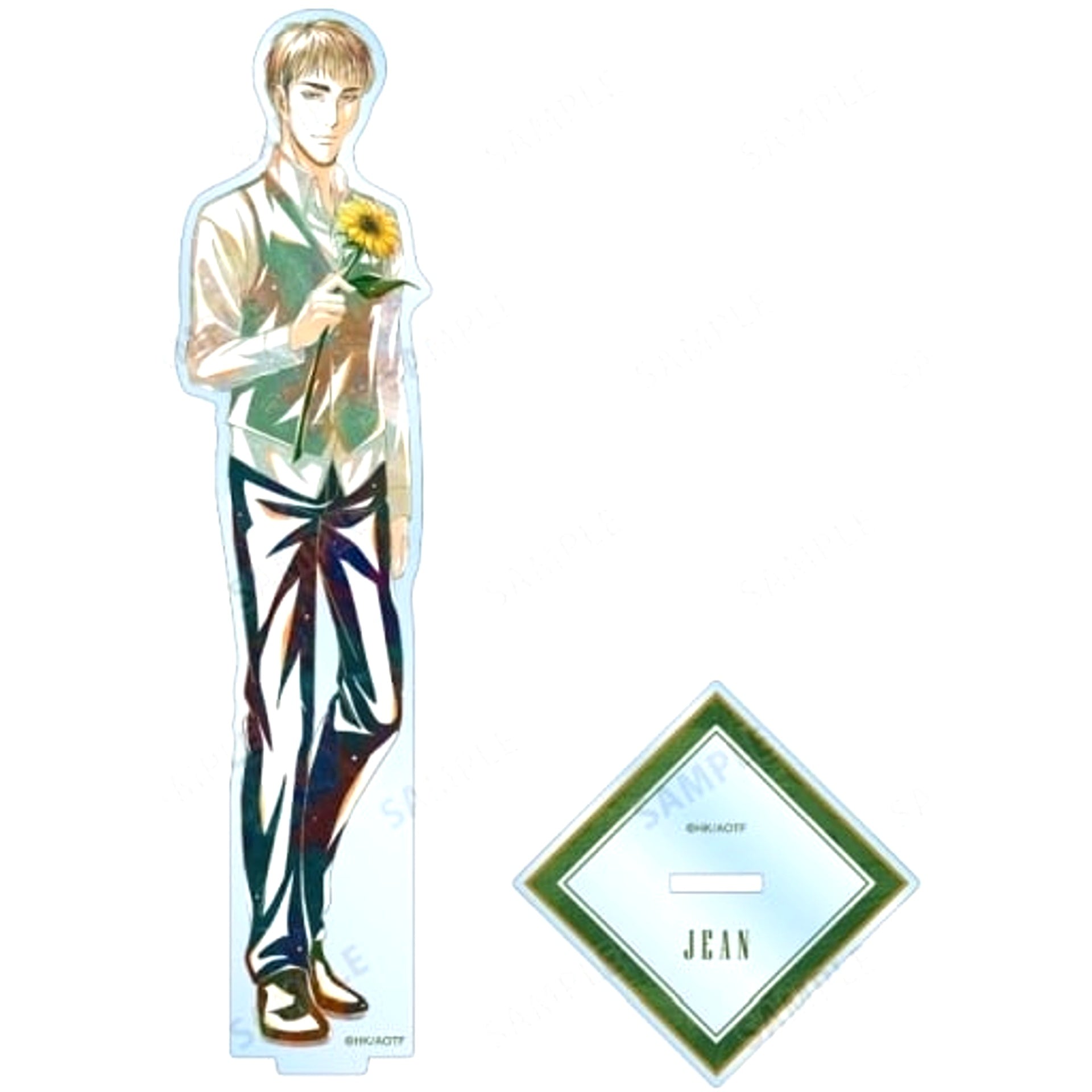 Jean Kirstein Attack on Titan Flower Shop Ver. Drawn Ani-Art BIG Acrylic Stand [USED]
