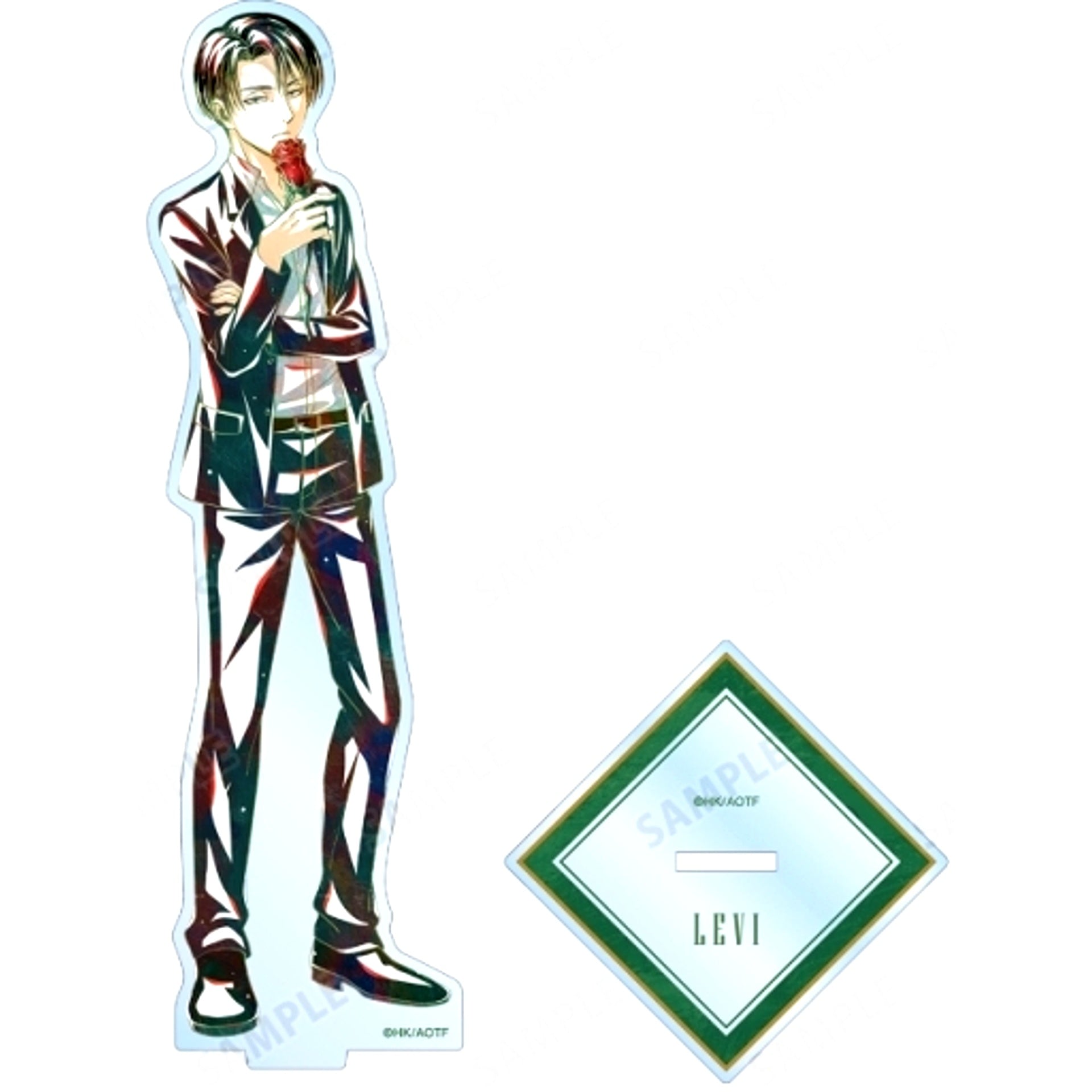 Levi Attack on Titan Drawn Illustration Flower Shop Ver. Ani-Art BIG Acrylic Stand [USED]