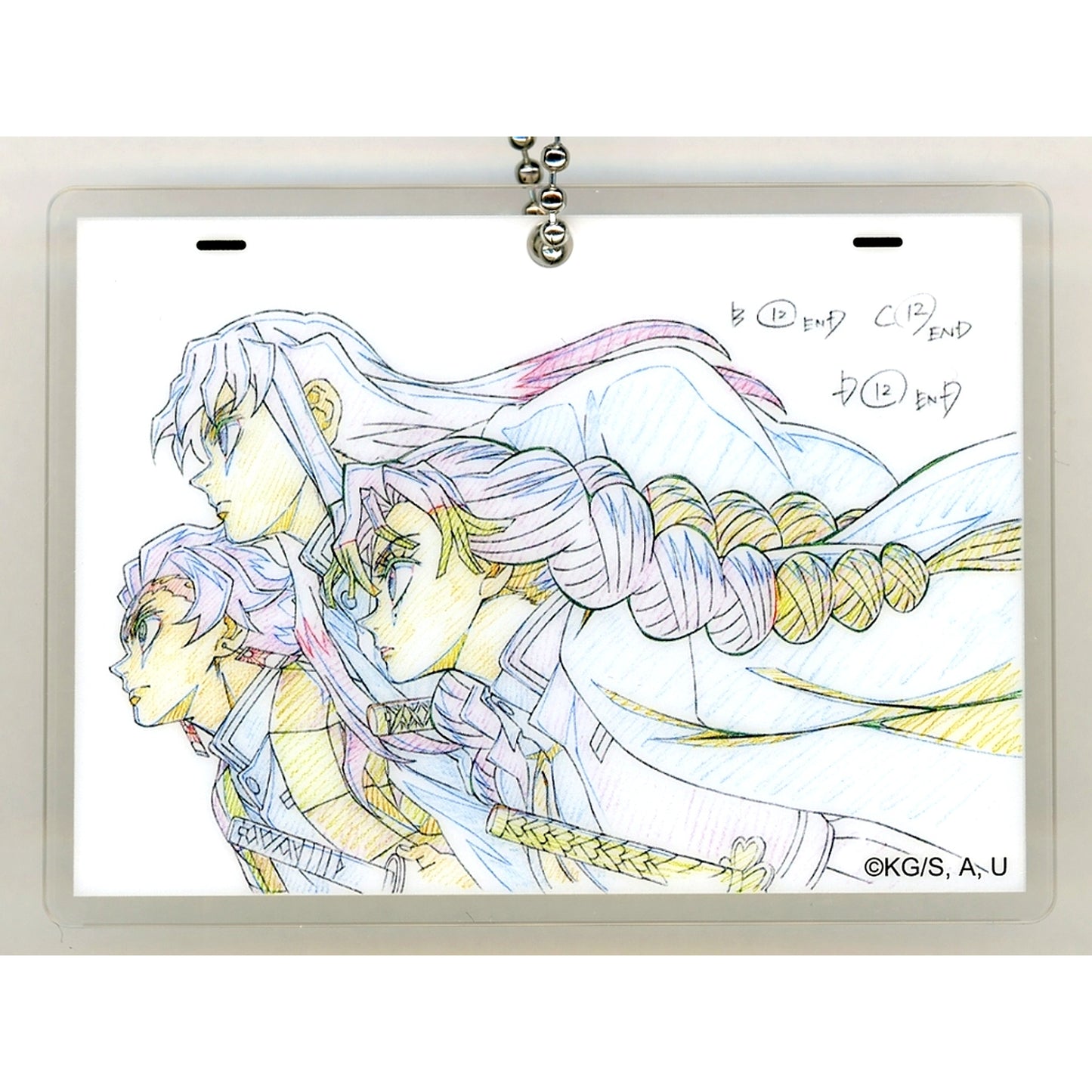 Tanjiro & Muichiro & Mitsuri Demon Slayer Swordsmith Village x ufotable DINING Original Art Style Acrylic Charm [USED]