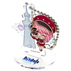 Genshin Charlotte Blind Acrylic Stand Keychain Tokyo Skytree Blue Sky Adventure Guided by the Thunder Spirit Exclusive Acrylic Stands [USED]