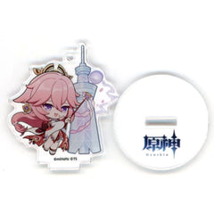 Genshin Yae Miko Blind Acrylic Stand Keychain Tokyo Skytree Blue Sky Adventure Guided by the Thunder Spirit Exclusive Acrylic Stands [USED]