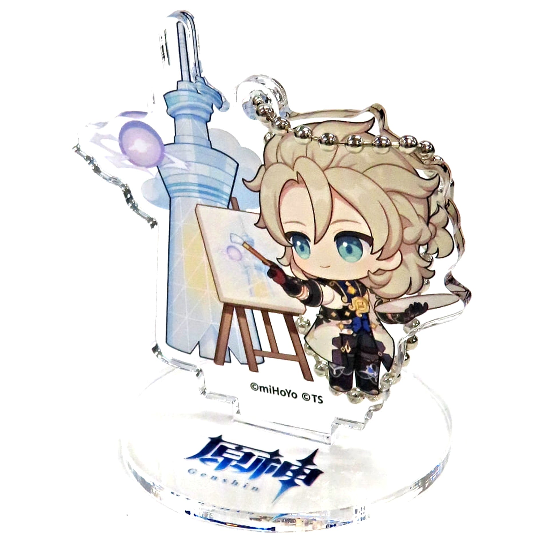 Genshin Albedo Blind Acrylic Stand Keychain Tokyo Skytree Blue Sky Adventure Guided by the Thunder Spirit Exclusive Acrylic Stands [USED]