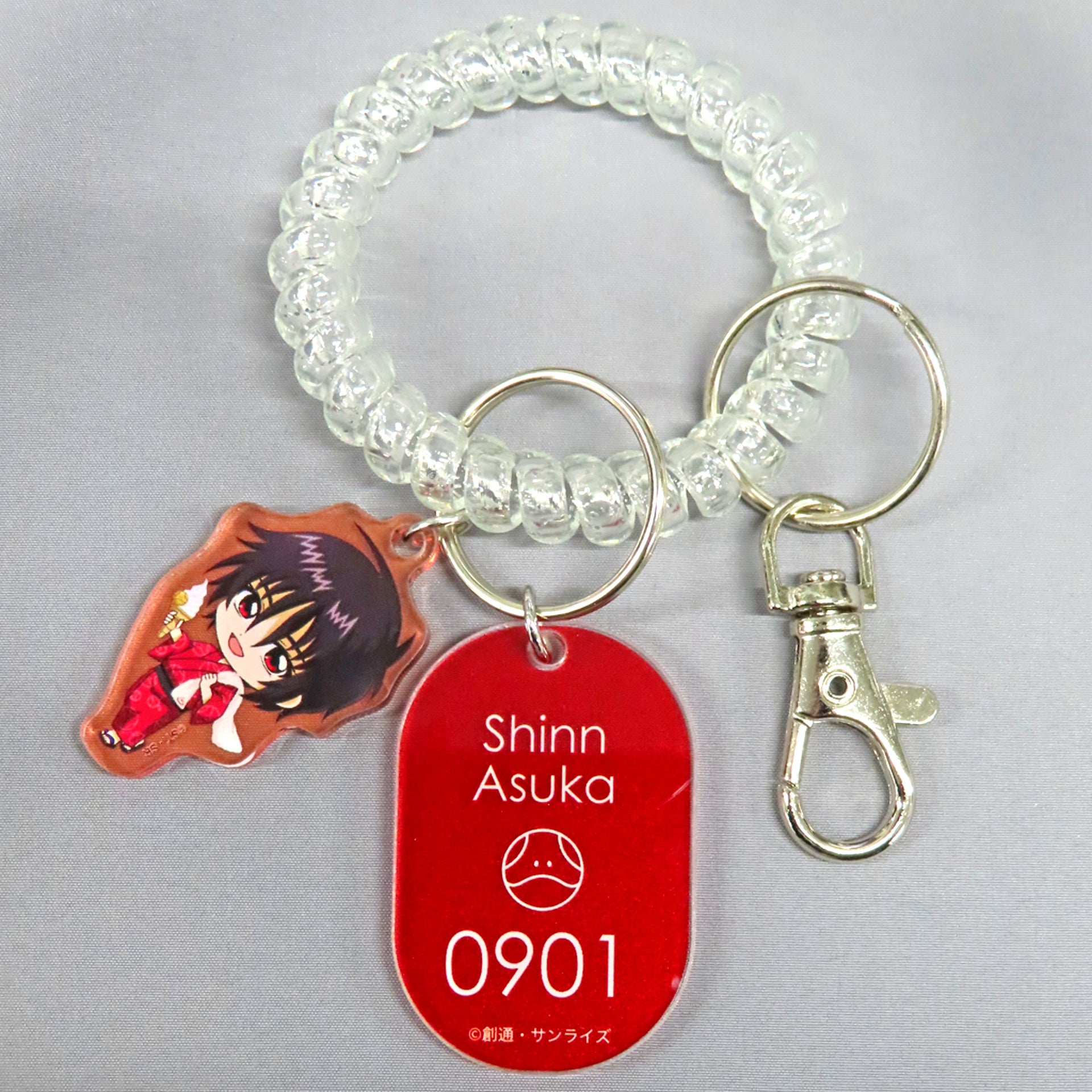 Shinn Asuka Mobile Suit Gundam SEED FREEDOM x Gokurakuyu RAKU SPA Trading Locker Key Style Keychain [USED]