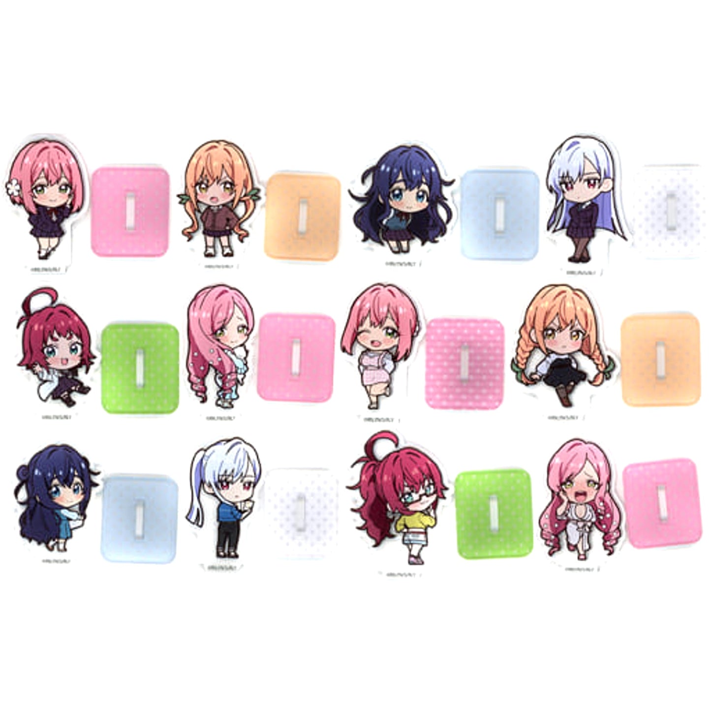 The 100 Girlfriends Who Really, Really, Really, Really, Really Love You Hakari Hanazono & Others All 12 Types Set Acrylic Card Kuji Back Hug Double-Sided Acrylic Stand Trade Ticket Prize Acrylic Stands [USED]