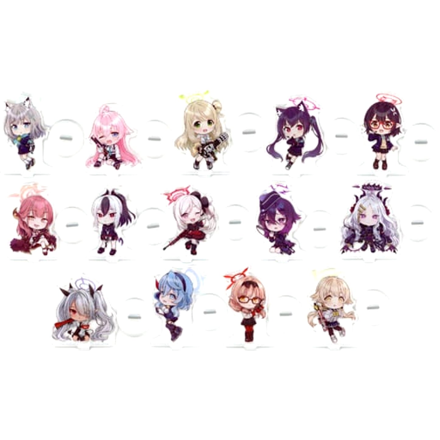 Blue Archive Shiroko Sunaokami & Others All 14 Types Set Ichiban Kuji Kyun-Chara Acrylic Stand Prize I Acrylic Stands [USED]