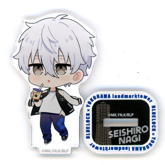 Seishiro Nagi Blue Lock Yokohama Landmark Tower Blue Lock Cafe in Cafe Fan Base Trading Acrylic Stand [USED]