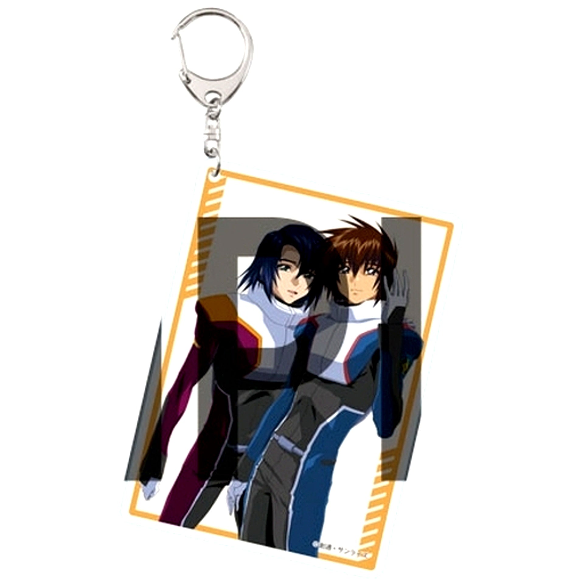 Athrun Zala & Kira Yamato Mobile Suit Gundam SEED DESTINY Illustration Card Style Keychain [USED]