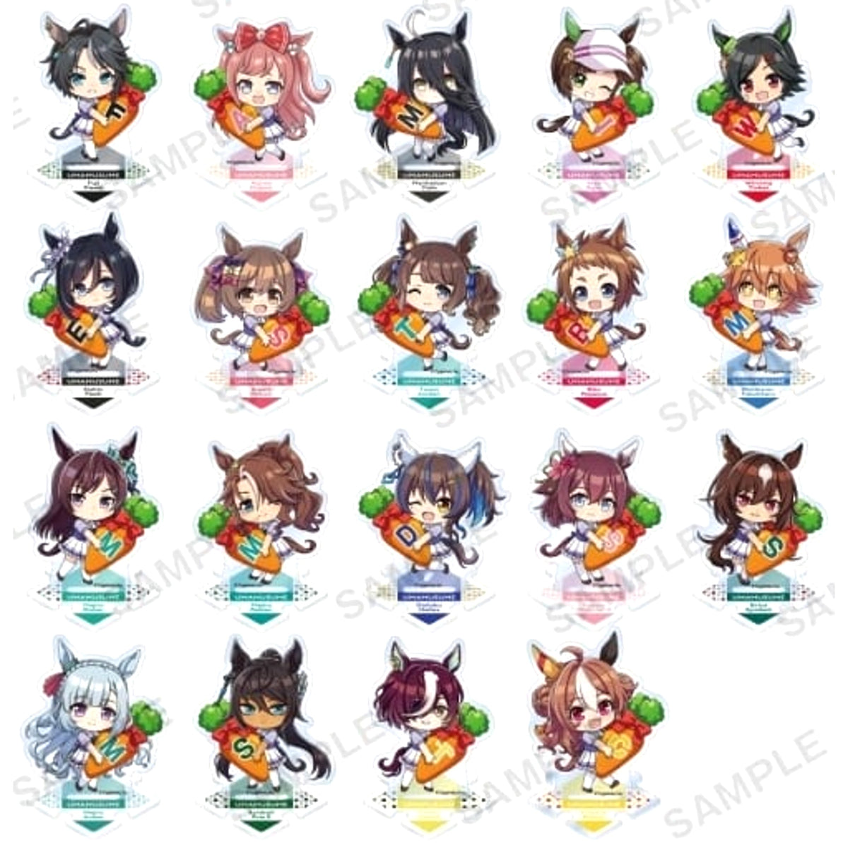 Umamusume: Pretty Derby Fuji Kiseki & Others All 19 Types Set Trading Tsunagaru Petit Acrylic Stand Vol.3 Acrylic Stands [USED]