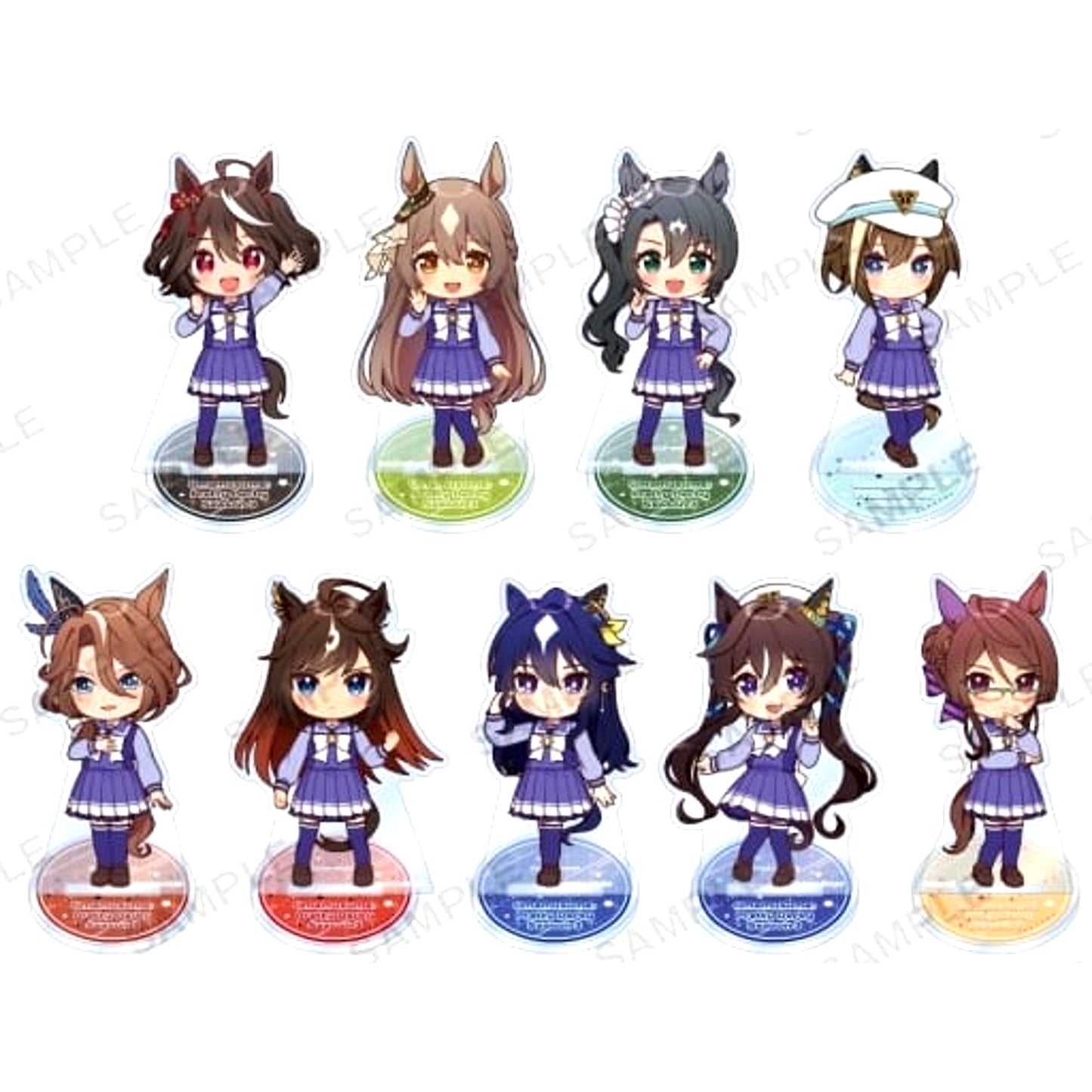 Group Umamusume Pretty Derby Set of 9 Season 3 Trading Acrylic Stands [USED]
