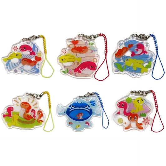 Pokemon All 6 Types Set Acrylic Netsuke Collection Dai Sushi! Tatsugiri Zukushi Pokemon Center Limited [USED]