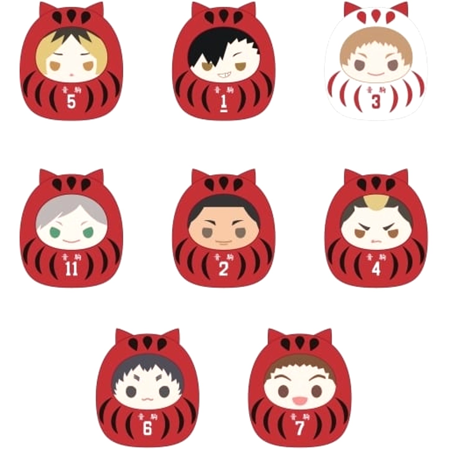 Haikyu!! Kenma Kozume & Others Tenorins Collection 3 All 8 Types Set Mascot [USED]