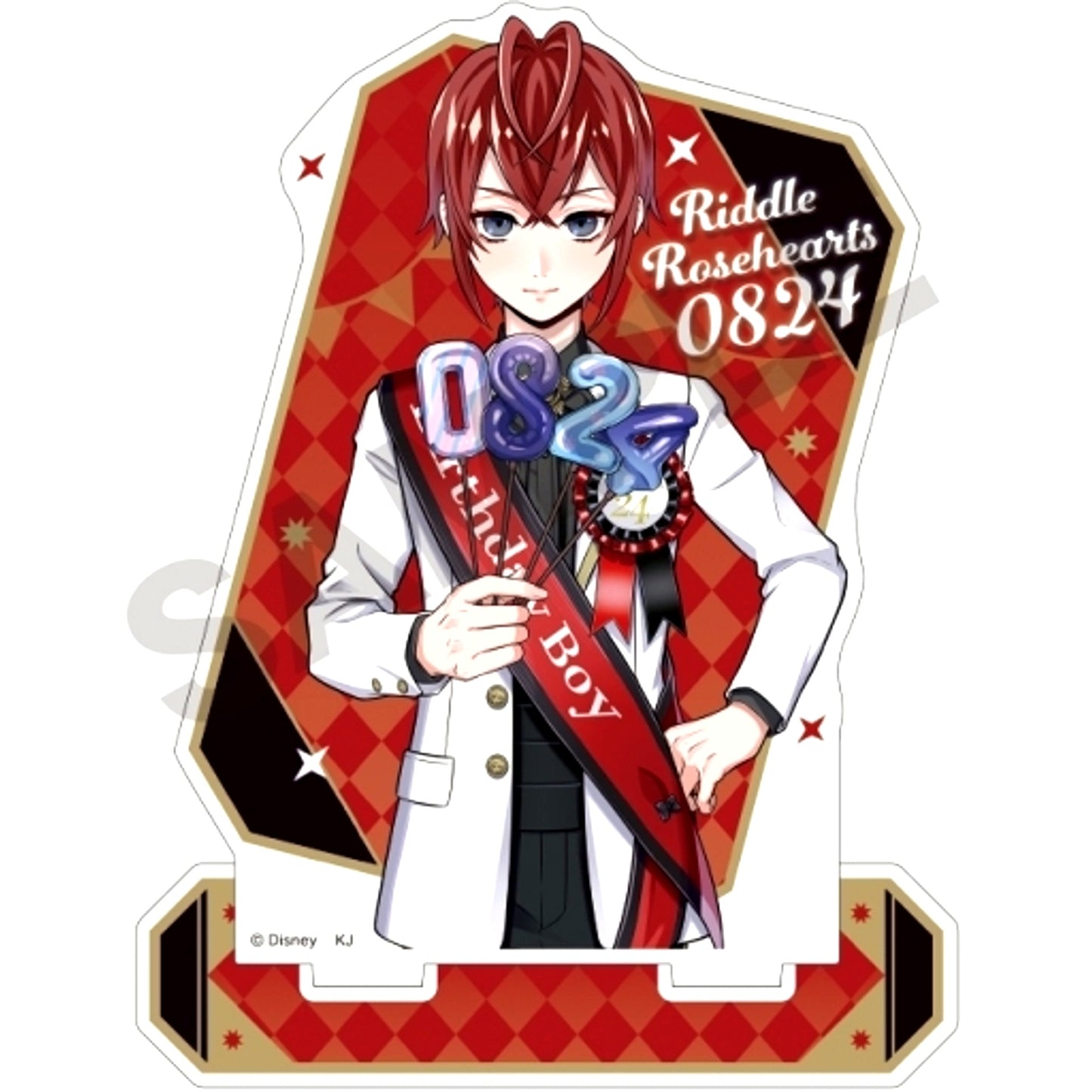 Riddle Rosehearts Omekashi Birthday Disney Twisted-Wonderland Acrylic Stand [USED]