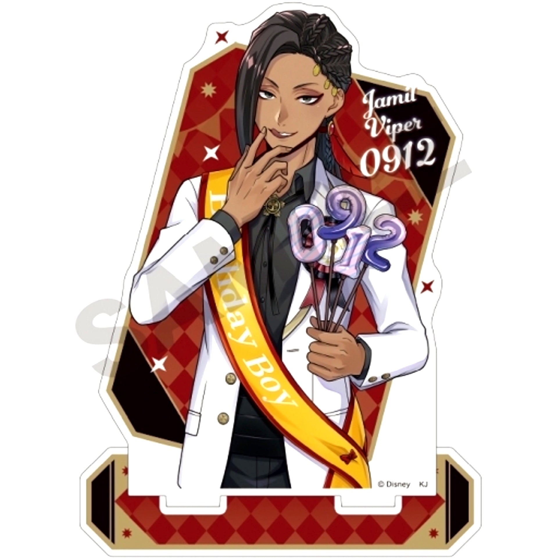 Jamil Viper Omekashi Birthday Disney Twisted-Wonderland Acrylic Stand [USED]