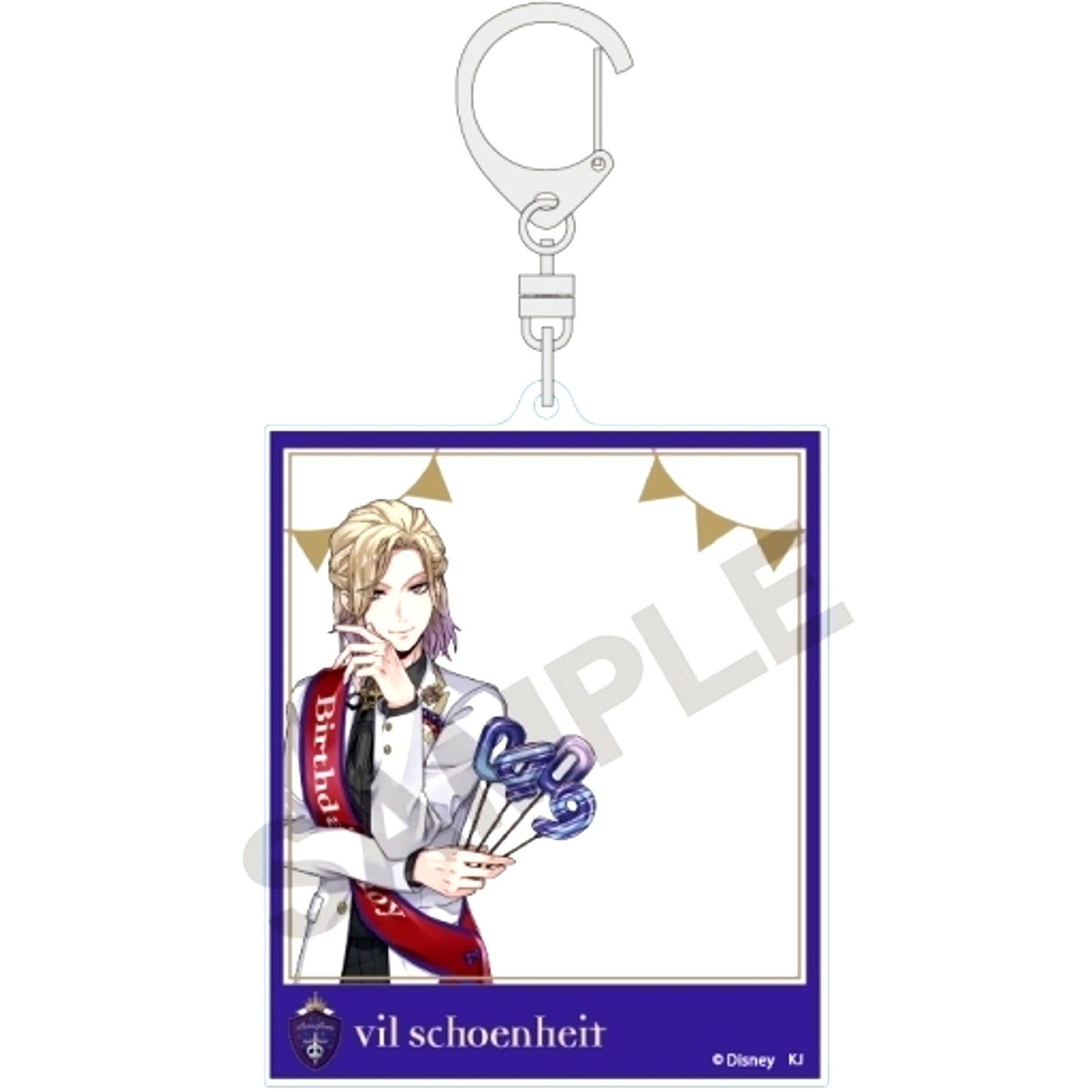 Vil Schoenheit Omekashi Birthday Disney Twisted-Wonderland Frame Acrylic Keychain [USED]