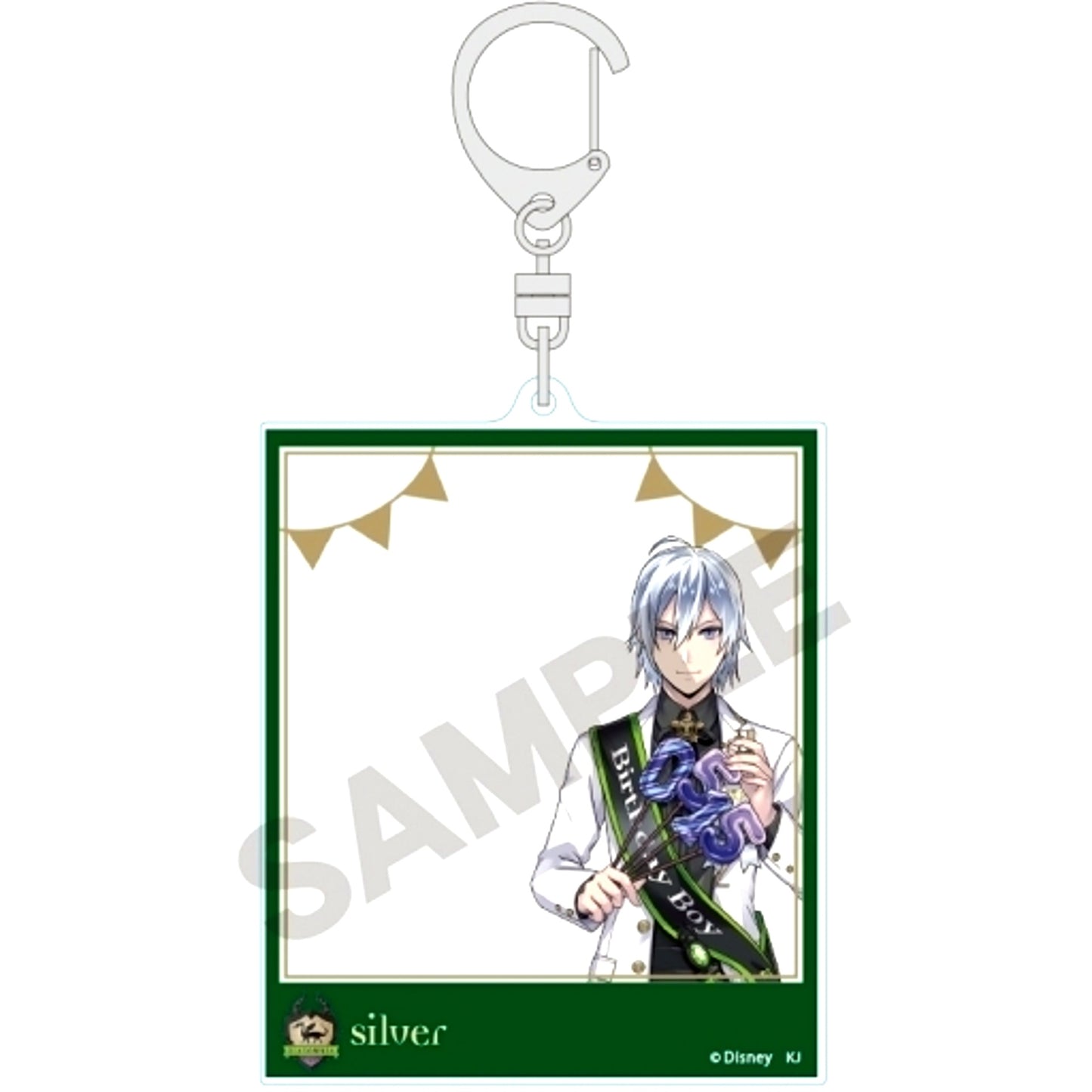 Silver Omekashi Birthday Disney Twisted-Wonderland Frame Acrylic Keychain [USED]