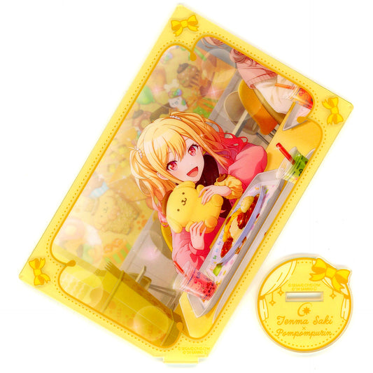 Saki Tenma x Pompompurin Before Training Project Sekai Colorful Stage! feat. Hatsune Miku x Sanrio Characters Card-Style Acrylic Stand [USED]